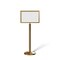 Montour Line Sign Frame Floor Standing 14 x 22 in. H Satin Brass Steel FS200-1422-H-SB - alternate 1